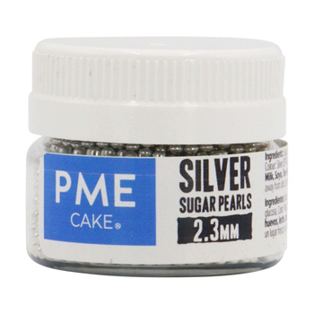 PME Cukrowe perełki dekoracyjne 100 g 2.3 mm, srebrny