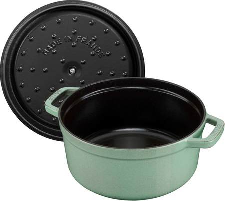 STAUB LA COCOTTE Garnek żeliwny okrągły 3.8 ltr, miętowy
