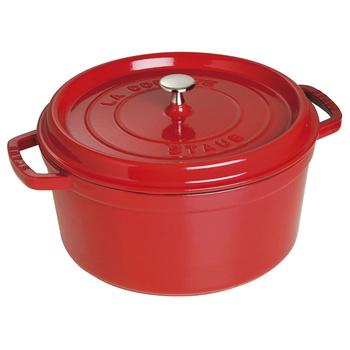 STAUB LA COCOTTE Garnek żeliwny okrągły 8.35 ltr, czerwony