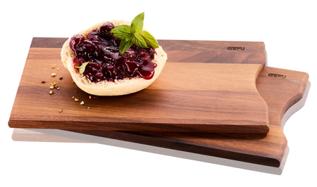 GEFU ENNO 2 deski śniadaniowe, drewno orzechowe 24 x 14.5 cm