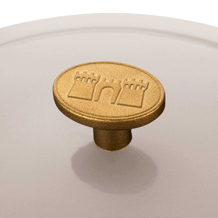 BALLARINI BELLAMONTE Garnek żeliwny owalny 7.5 ltr, kość słoniowa