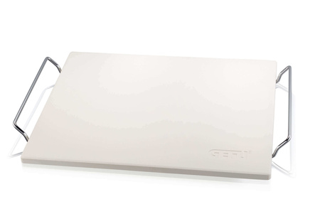 GEFU DARIOSO Zestaw: Nóż do pizzy + kamień ze stojakiem okrągły kwadratowy