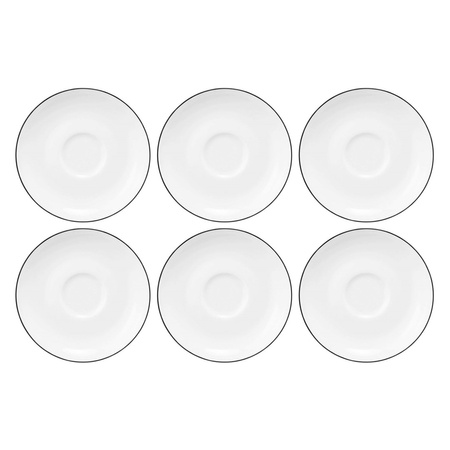 SELTMANN LIDO BLACK LINE Zestaw 6 spodków 12 cm