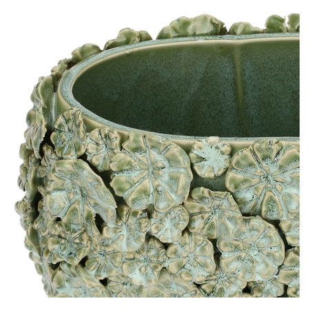 RITUALI DOMESTICI FIORINFIORELLO Osłonka na doniczkę M zielona