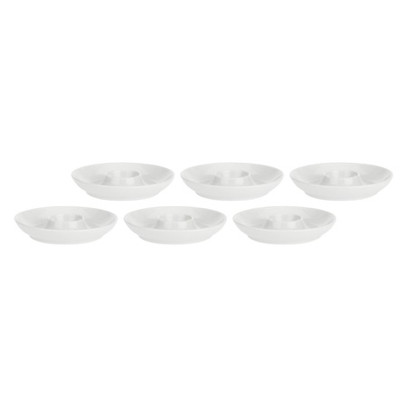 LA PORCELLANA BIANCA UOVA Zestaw 6 talerzyków do jajek 12 cm