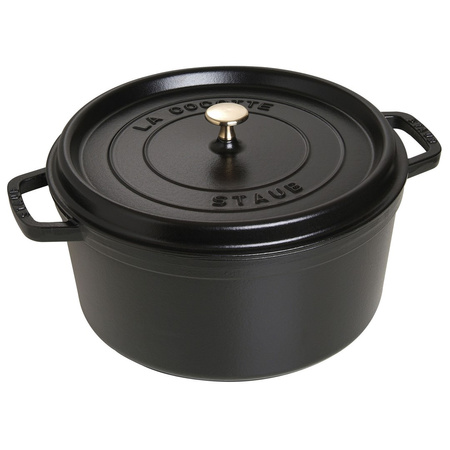 STAUB LA COCOTTE Garnek żeliwny okrągły 8.35 ltr, czarny