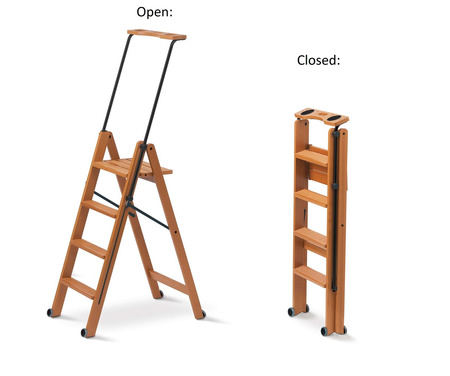 ARREDAMENTI TUSCANIA 4 Drabina - 162 x 50 cm, brązowy