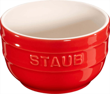 STAUB XS-MINIS Zestaw 4 ramekinów okrągłych 9 cm, czerwony
