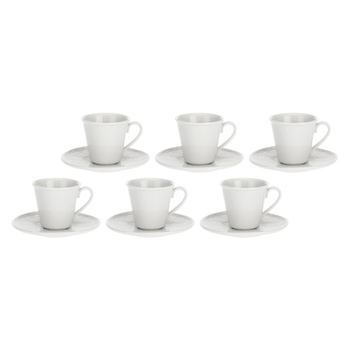 LA PORCELLANA BIANCA BOSCO Zestaw 6 filiżanek do kawy ze spodkiem 80 ml