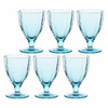 ROSE&TULIPANI AMAMI Zestaw 6 kieliszków 300 ml akwamarynowy