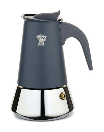PEZZETTI STEELEXPRESS Emaliowana kawiarka stalowa indukcyjna (4 filiżanki) - Szary