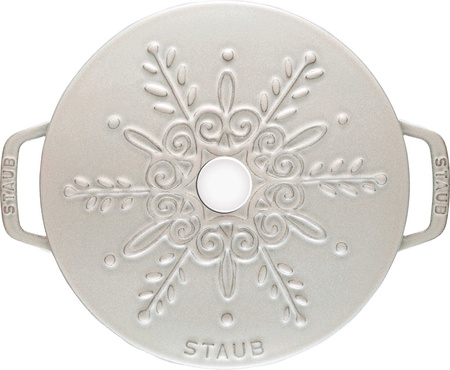 STAUB SPECIAL COCOTTE Garnek żeliwny okrągły snowflake 3.6 ltr, truflowy