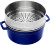 STAUB LA COCOTTE Garnek żeliwny okrągły z wkładem 5.2 ltr, niebieski
