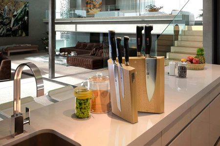 ARTELEGNO GRAND PRIX Magnetyczny blok na noże z drewna bukowego