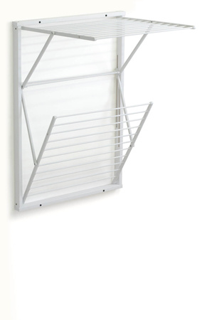 ARREDAMENTI KORAL Naścienna suszarka na pranie - 98 x 69 cm, Biały