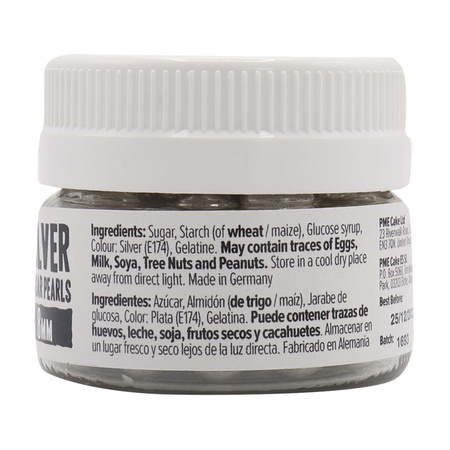 PME Cukrowe perełki dekoracyjne 100 g 8 mm, srebrny