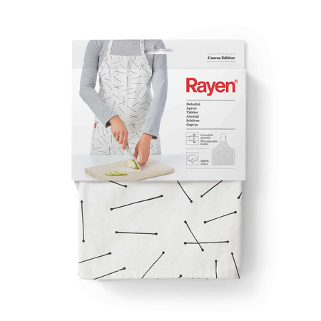 RAYEN Biały fartuch kuchenny