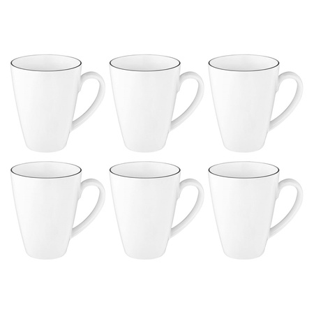 SELTMANN LIDO BLACK LINE Zestaw 6 kubków z uchwytem 350 ml