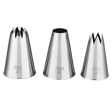 PME Zestaw 3 końcówek dekoracyjnych do babeczek