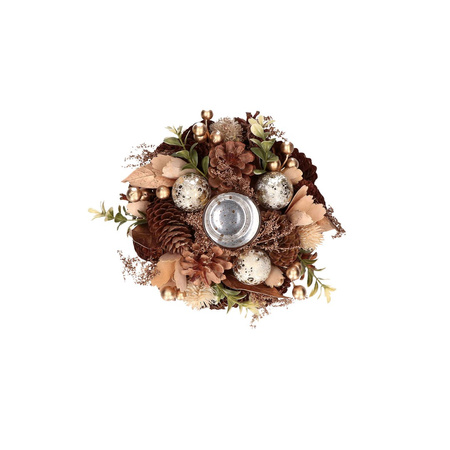 RITUALI DOMESTICI NELBOSCODORATO Zestaw 4 świeczników świątecznych 16 x 10 cm