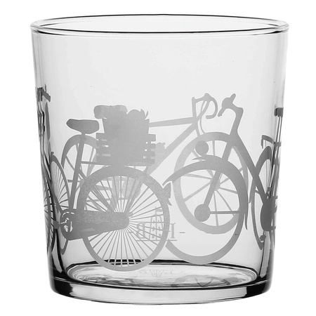 LA PORCELLANA BIANCA BABILA Zestaw 6 szklanek z grubym dnem rower 350 ml