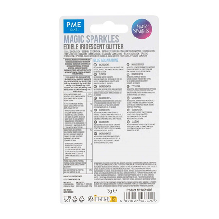 PME Jadalny opalizujący brokat 3 g Błękitny