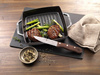 STAUB Kwadratowa patelnia żeliwna grillowa z dwoma uchwytami 28 cm, grafitowy