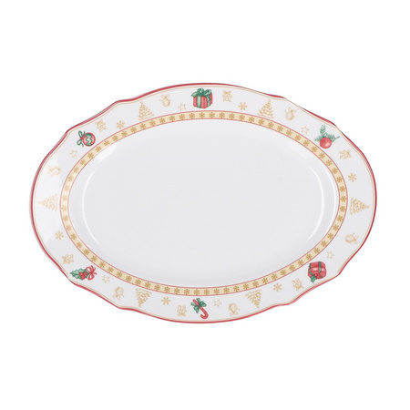 LA PORCELLANA BIANCA CHRISTMAS EDITION Owalna taca 32 cm