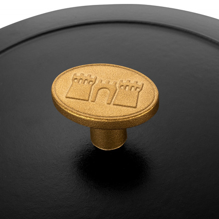 BALLARINI BELLAMONTE Garnek żeliwny okrągły 3 ltr, czarny