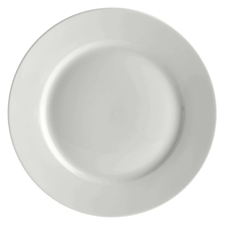 LA PORCELLANA BIANCA ESSENZIALE Zestaw 12 talerzy z rantem