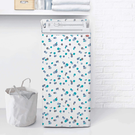 RAYEN Pokrowiec na pralkę ładowaną od góry, w grochy