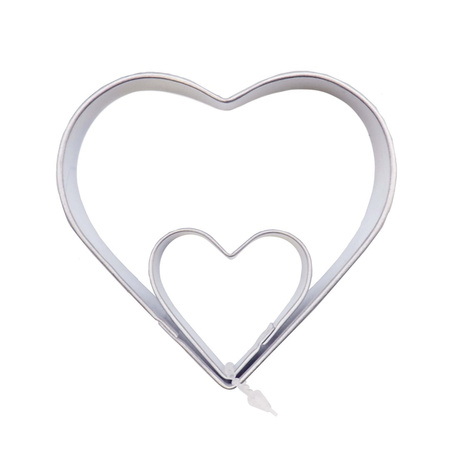 PME Zestaw 2 metalowych foremek serce