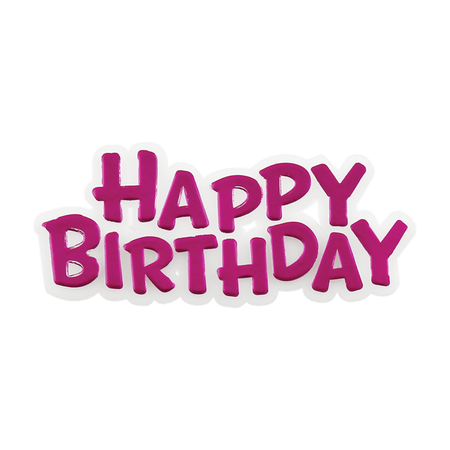 PME Świeczki różowe Happy Birthday (16 sztuk) różowy
