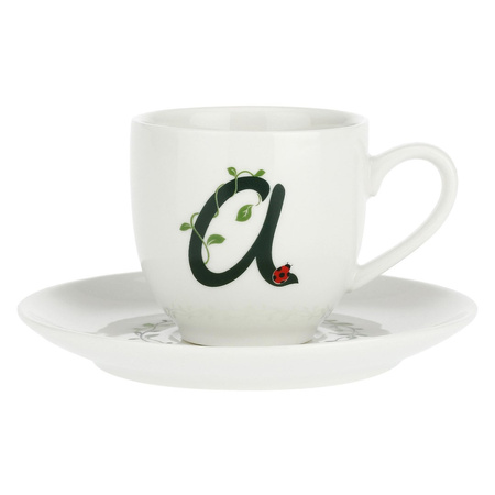 LA PORCELLANA BIANCA SOLOTUA Filiżanka ze spodkiem 90 ml, Wzór A