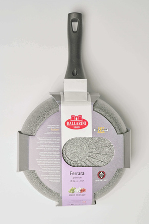 BALLARINI FERRARA Głęboka patelnia granitowa indukcyjna 24 cm