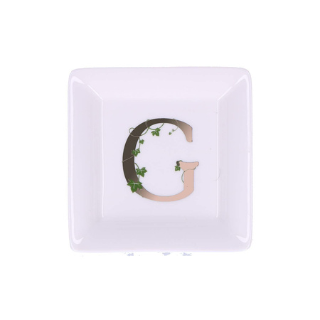 LA PORCELLANA BIANCA ADORATO Talerzyk kwadratowy 10 cm, Wzór G