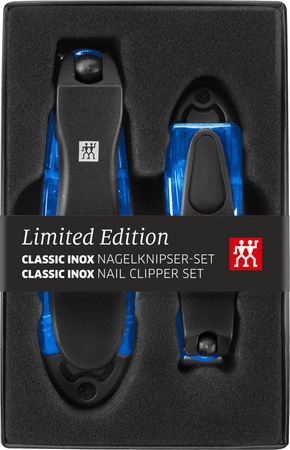 ZWILLING CLASSIC INOX Zestaw 2 obcinarek do paznokci niebieski
