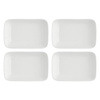 LA PORCELLANA BIANCA ESSENZIALE NEW AGE Zestaw 4 misek prostokątnych 22 x 15 cm