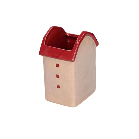 RITUALI DOMESTICI DICASA Zestaw 2 osłonek na doniczkę w kształcie domku 10 x 8.5 x 15.5 cm