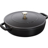 STAUB Żeliwna patelnia do duszenia z pokrywką 28 cm, czarny