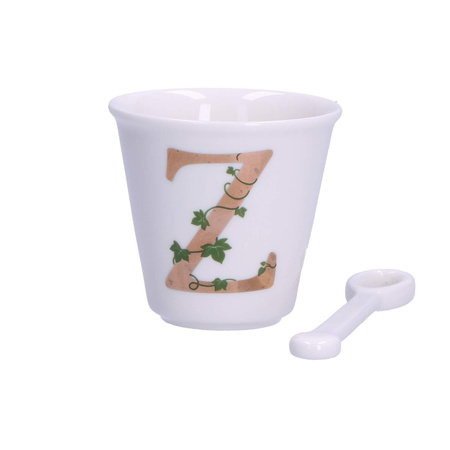 LA PORCELLANA BIANCA UNICO Filiżanka z łyżeczką 75 ml, Wzór Z