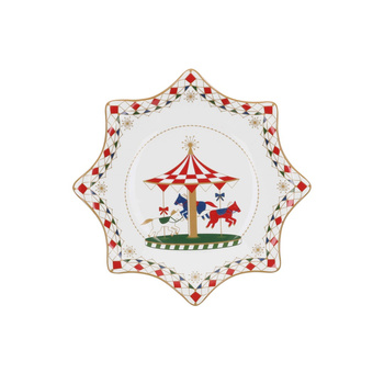 ROSE&TULIPANI XMAS CAROUSEL Talerz w kształcie gwiazdy 20 cm