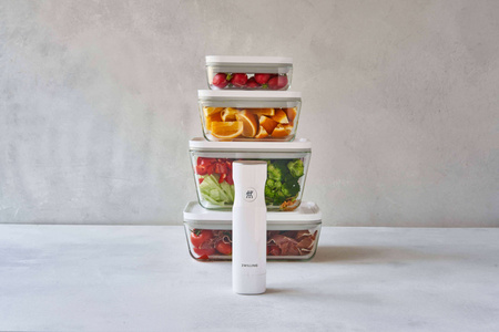 ZWILLING FRESH & SAVE Szklany pojemnik prostokątny 2.85 ltr, szary