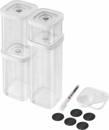 ZWILLING FRESH & SAVE CUBE Zestaw pojemników plastikowych S - szary