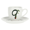 LA PORCELLANA BIANCA SOLOTUA Filiżanka ze spodkiem 90 ml, Wzór Q