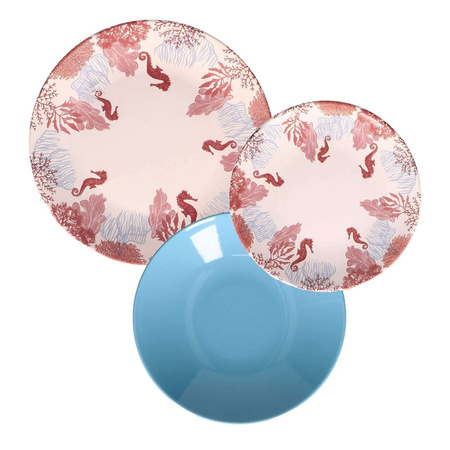 ROSE&TULIPANI SEABED Serwis obiadowy dla 6 osób