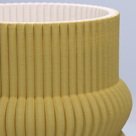 RITUALI DOMESTICI LINO Żółta osłonka na doniczkę 24 x 19.5 cm