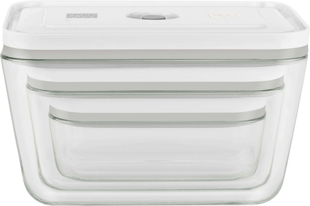 ZWILLING FRESH & SAVE Zestaw 3 szklanych pojemników prostokątnych