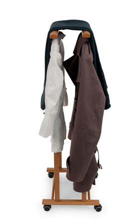 ARREDAMENTI CLEVER Wieszak do sypialni - 107 x 40 cm, brązowy