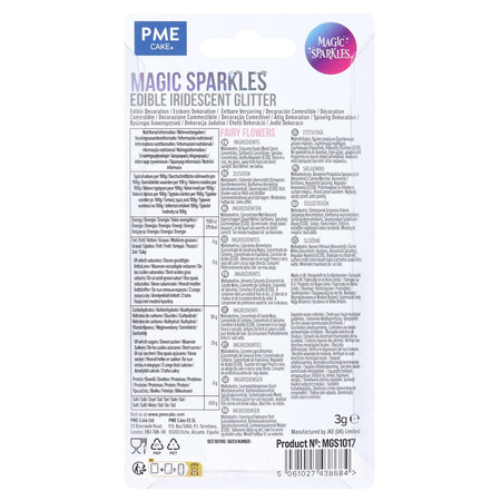 PME Jadalny opalizujący brokat bajkowe kwiaty 3 g